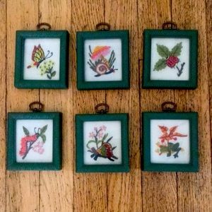 Set of 1970’s framed bug prints